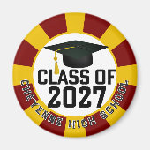 Letterman Class of 2027 Graduation マグネット (正面)