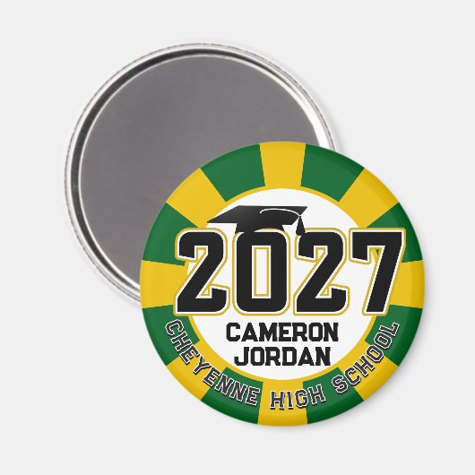 Letterman Class of 2027 Graduation マグネット (正面/裏面)