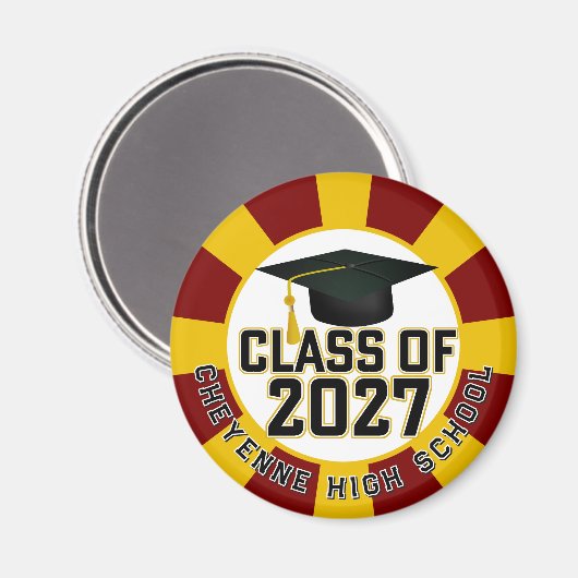 Letterman Class of 2027 Graduation マグネット (正面/裏面)