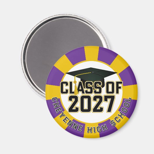 Letterman Class of 2027 Graduation マグネット (正面/裏面)