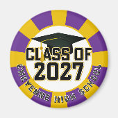 Letterman Class of 2027 Graduation マグネット (正面)