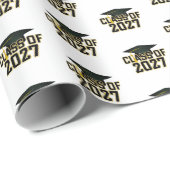 Letterman Class of 2027 Graduation ラッピングペーパー (ロールコーナー)