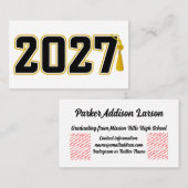 Letterman Class of 2027 Graduation 名刺 (正面/裏面)