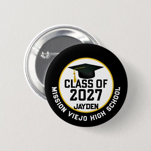 Letterman Class of 2027 Graduation 缶バッジ (正面&裏面)
