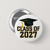 Letterman Class of 2027 Graduation 缶バッジ (正面&裏面)