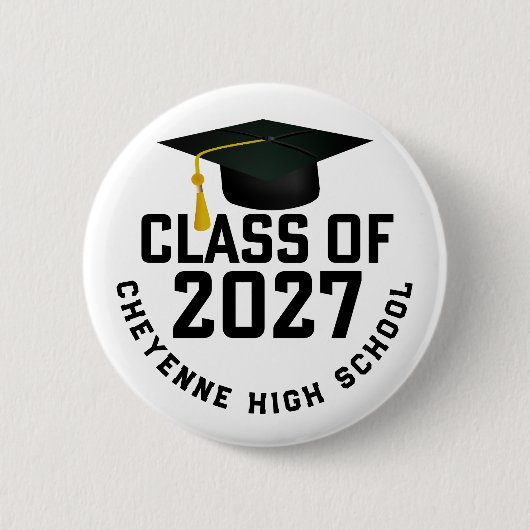 Letterman Class of 2027 Graduation 缶バッジ (正面)
