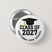 Letterman Class of 2027 Graduation 缶バッジ (正面&裏面)