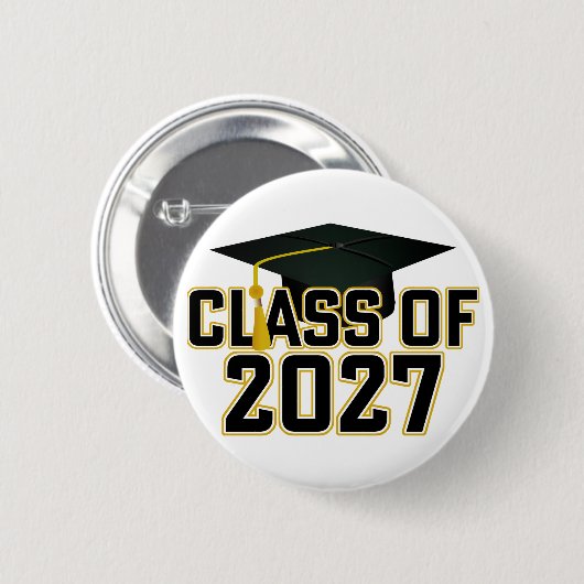 Letterman Class of 2027 Graduation 缶バッジ (正面&裏面)