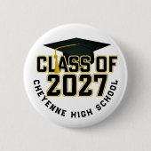 Letterman Class of 2027 Graduation 缶バッジ (正面)