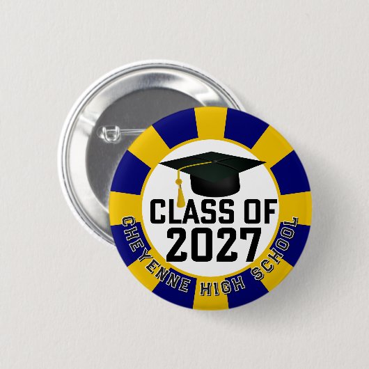 Letterman Class of 2027 Graduation 缶バッジ (正面&裏面)