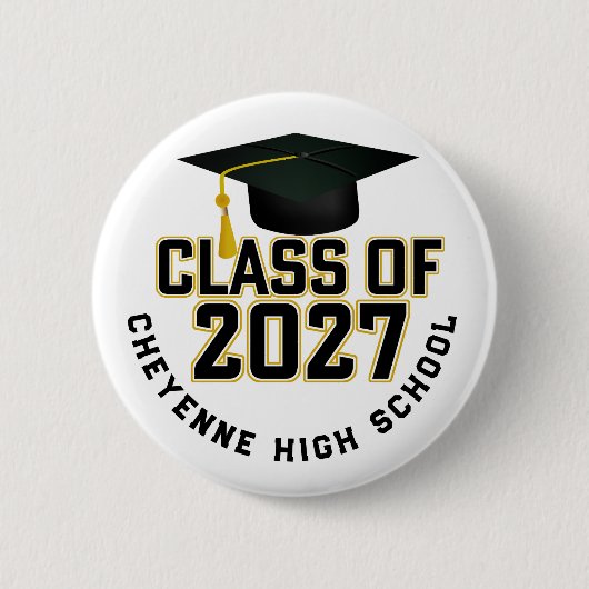 Letterman Class of 2027 Graduation 缶バッジ (正面)