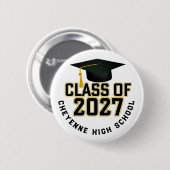 Letterman Class of 2027 Graduation 缶バッジ (正面&裏面)