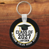 Letterman Class of 2027 Photo Graduation キーホルダー (正面)