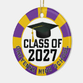 Letterman Class of 2027 Photo Graduation セラミックオーナメント (左)