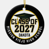 Letterman Class of 2027 Photo Graduation セラミックオーナメント (正面)