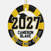 Letterman Class of 2027 Photo Graduation セラミックオーナメント (左)