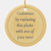 Letterman Class of 2027 Photo Graduation セラミックオーナメント (裏面)