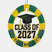 Letterman Class of 2027 Photo Graduation セラミックオーナメント (左)