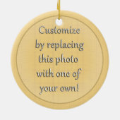 Letterman Class of 2027 Photo Graduation セラミックオーナメント (裏面)