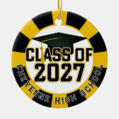 Letterman Class of 2027 Photo Graduation セラミックオーナメント (正面)