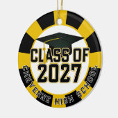 Letterman Class of 2027 Photo Graduation セラミックオーナメント (左)