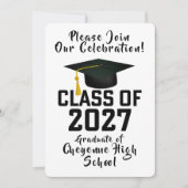 Letterman Class of 2027 Photo Graduation 招待状 (正面)