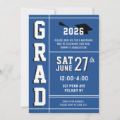 LETTERMAN GRAD BLUE Announcement & Invitation 招待状 (裏面)