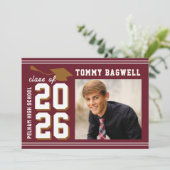 LETTERMAN GRAD MAROON Announcement & Invitation 招待状 (スタンド正面)