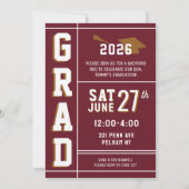 LETTERMAN GRAD MAROON Announcement & Invitation 招待状 (裏面)