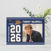 LETTERMAN GRAD NAVY Announcement & Invitation 招待状 (スタンド正面)