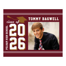 LETTERMAN GRAD school colors MAROON 