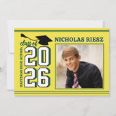 LETTERMAN GRAD YELLOW Announcement & Invitation 招待状 (正面)