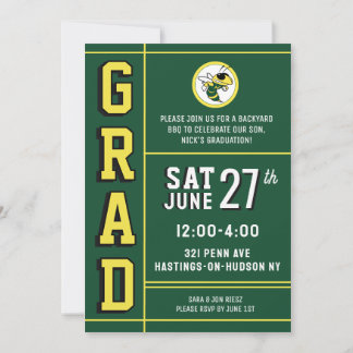 LETTERMAN GRAD YELLOW Announcement & Invitation 招待状