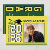 LETTERMAN GRAD YELLOW Announcement & Invitation 招待状 (正面/裏面)