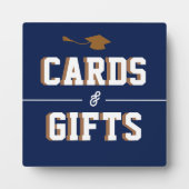 Letterman Graduation NAVY Cards & Favors  フォトプラーク (正面)