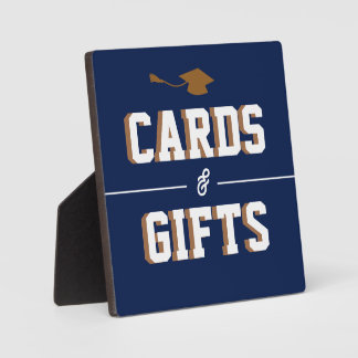Letterman Graduation NAVY Cards & Favors  フォトプラーク