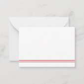 Letterman Graduation RED ノートカード (裏面)