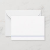 Letterman Graduation School Colors Blue ノートカード (裏面)