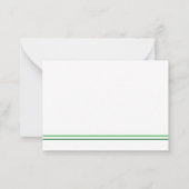 Letterman Graduation School Colors Green ノートカード (裏面)