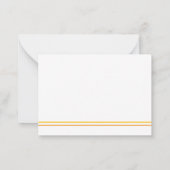 Letterman Graduation School Colors Yellow ノートカード (裏面)