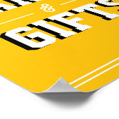 Letterman Graduation YELLOW  Cards & Favors  ポスター (角)