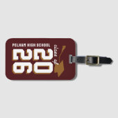 Letterman School Colors Graduation Customizable  ラゲッジタグ (正面横)