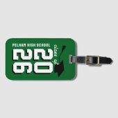 Letterman School Colors Graduation Customizable  ラゲッジタグ (正面横)