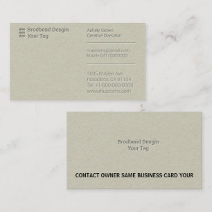 Letterpress Business Man Companyの名刺 名刺
