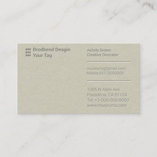 Letterpress Business Man Companyの名刺 名刺 (正面)