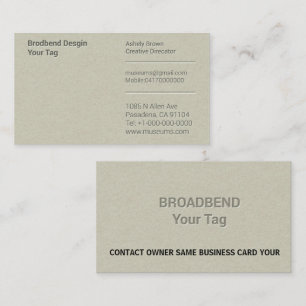 Letterpress Simple Business Man Company 名刺