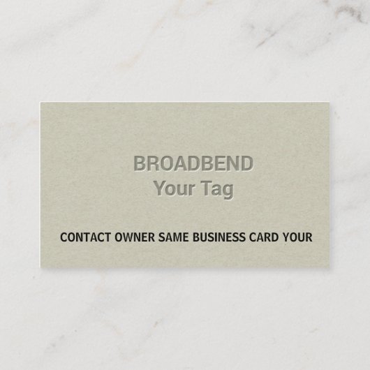 Letterpress Simple Business Man Company 名刺 (裏面)