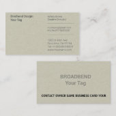 Letterpress Simple Business Man Company 名刺 (正面/裏面)