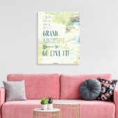 Letterpress USAの地図 キャンバスプリント (インサイチュ (リビング))