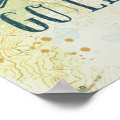 Letterpress USAの地図 ポスター (角)